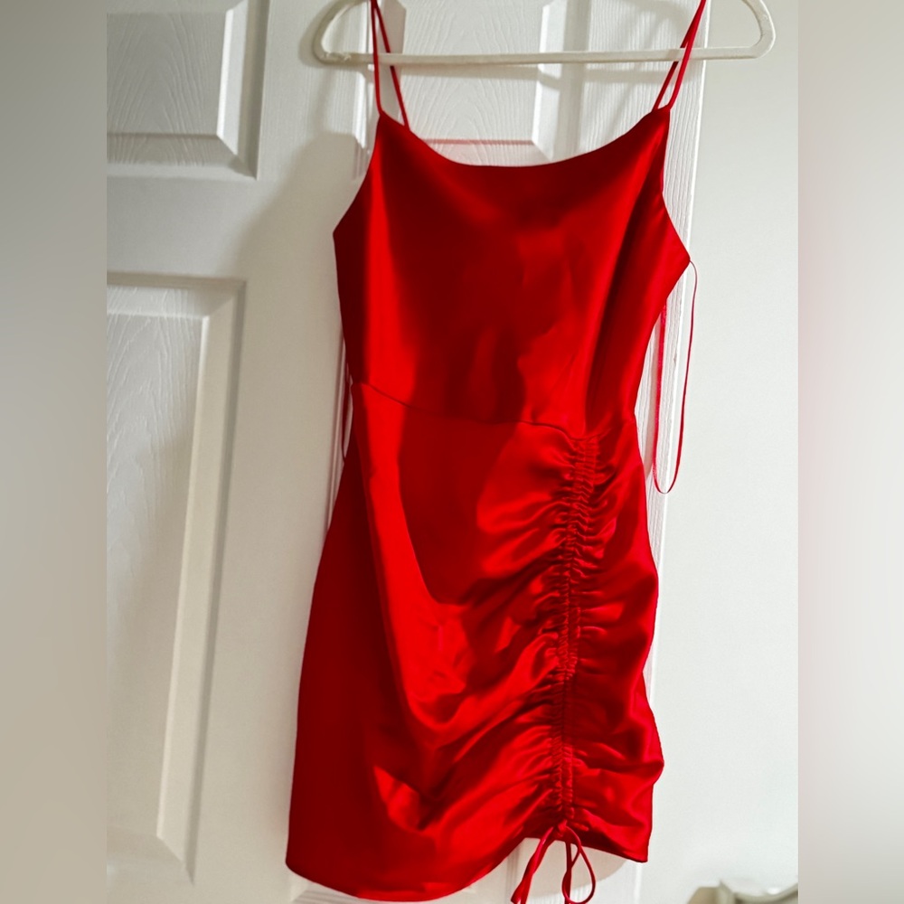 Zara Red Woman Spaghetti Dress